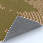 Southwestern Minimalist Retro Green & Pink Rug Gallery Image 4