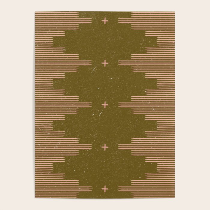 Southwestern Minimalist Retro Green & Pink Poster Gallery Image 4