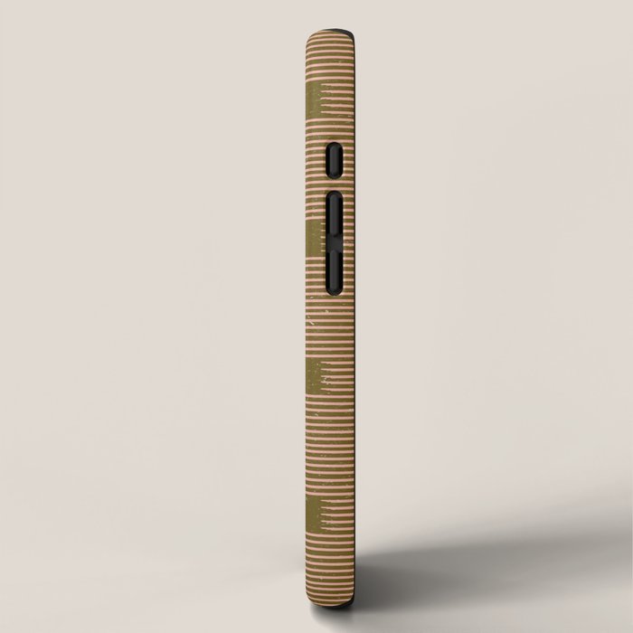 Southwestern Minimalist Retro Green & Pink iPhone Case Gallery Image 2