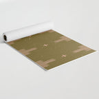 Southwestern Minimalist Retro Green & Pink Yoga Mat Gallery Image 2