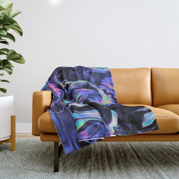 DESPAIR IN THE DEPARTURE LOUNGE Throw Blanket Gallery Image 1