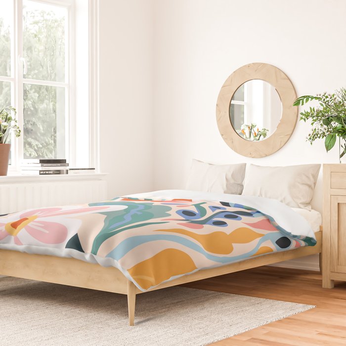 Los Angeles Flower Market Duvet Cover Gallery Image 2