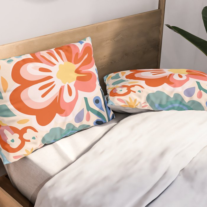 Los Angeles Flower Market Pillow Sham Gallery Image 2