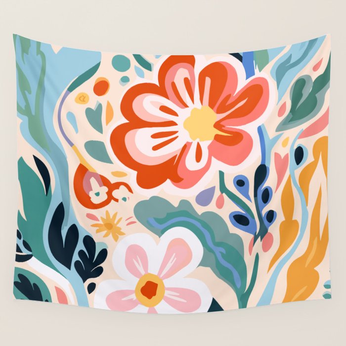 Los Angeles Flower Market Wall Tapestry Gallery Image 1