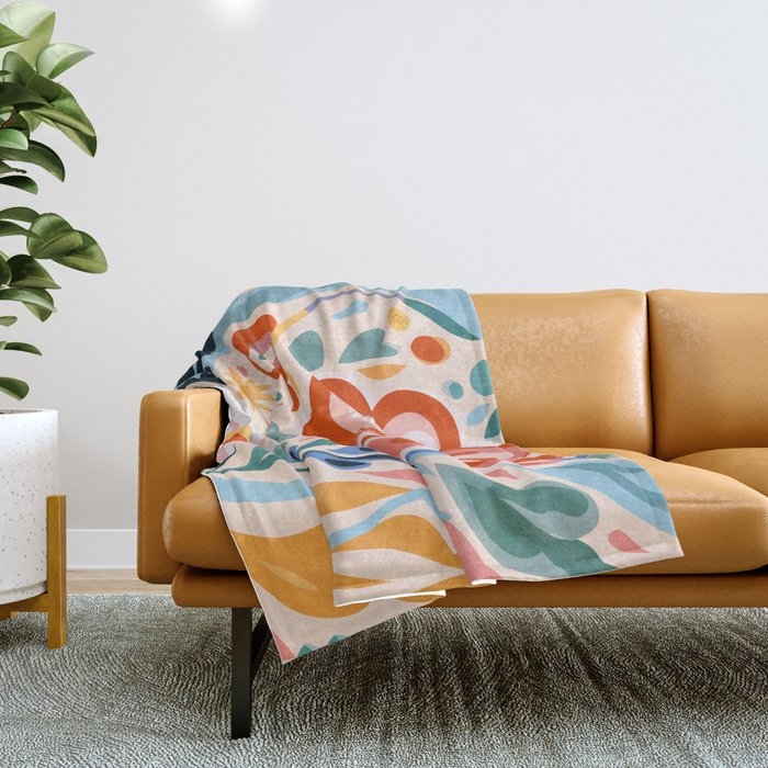 Los Angeles Flower Market Throw Blanket Gallery Image 1