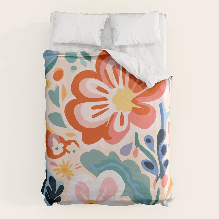 Los Angeles Flower Market Duvet Cover Gallery Image 1