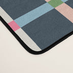Windowpane Plaid Multicolor on Dark Blue Desk Mat Gallery Image 4