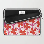 Red and Pink Floral Pattern Laptop Sleeve Gallery Image 2