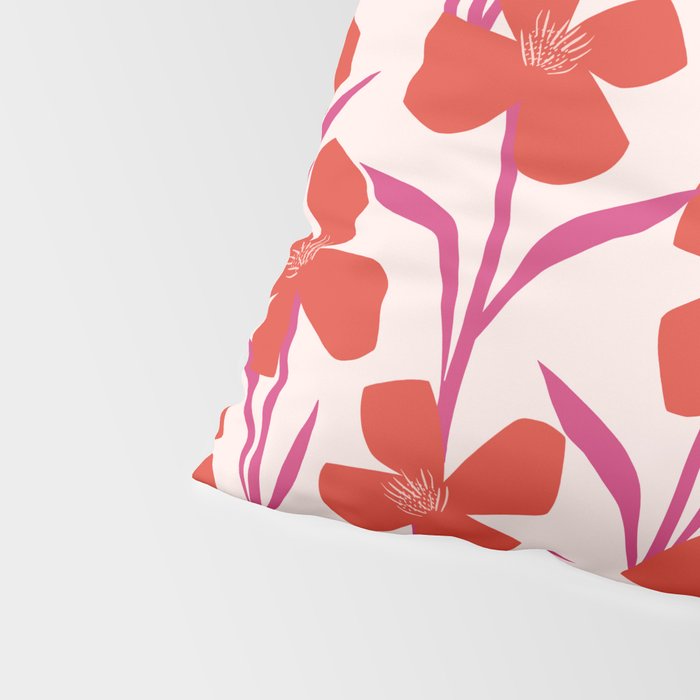Red and Pink Floral Pattern Pillow Sham Gallery Image 4