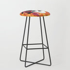 Catrina frida mexican kawaii cute sugar skull mexican style mexican flower marigold skeleton  Stool Gallery Image 1