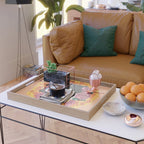 Catrina frida mexican kawaii cute sugar skull mexican style mexican flower marigold skeleton  Serving Tray Gallery Image 2