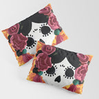 Catrina frida mexican kawaii cute sugar skull mexican style mexican flower marigold skeleton  Pillow Sham Gallery Image 3