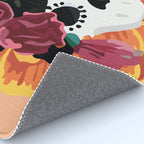 Catrina frida mexican kawaii cute sugar skull mexican style mexican flower marigold skeleton  Rug Gallery Image 4