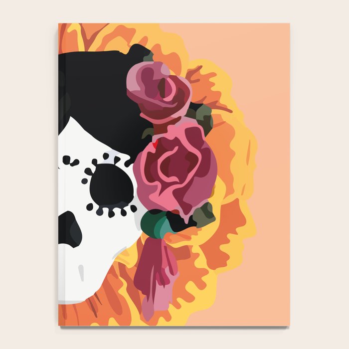 Catrina frida mexican kawaii cute sugar skull mexican style mexican flower marigold skeleton  Notebook Gallery Image 4