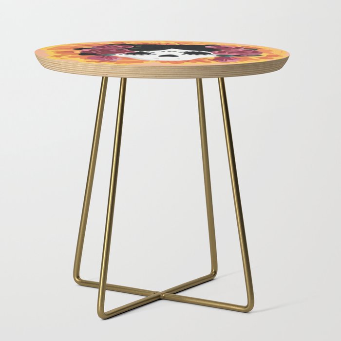 Catrina frida mexican kawaii cute sugar skull mexican style mexican flower marigold skeleton  Side Table Gallery Image 1