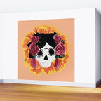 Catrina frida mexican kawaii cute sugar skull mexican style mexican flower marigold skeleton  Wall Mural Gallery Image 2