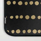 Boho Mudcloth Dots Pattern, Black and Gold Laptop Sleeve Gallery Image 3