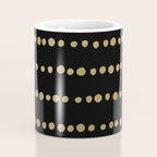 Boho Mudcloth Dots Pattern, Black and Gold Coffee Mug Gallery Image 4