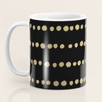Boho Mudcloth Dots Pattern, Black and Gold Coffee Mug Gallery Image 3
