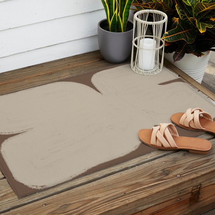Abstract Soft Modern Shape Outdoor Rug Gallery Image 2