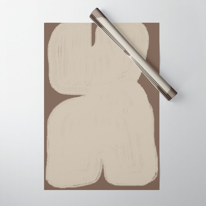 Abstract Soft Modern Shape Wrapping Paper Gallery Image 1