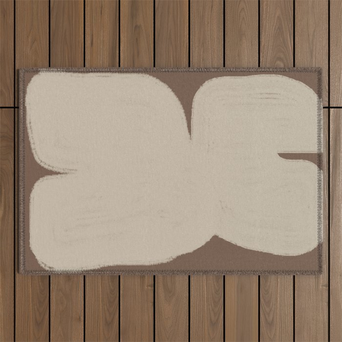 Abstract Soft Modern Shape Outdoor Rug Gallery Image 1