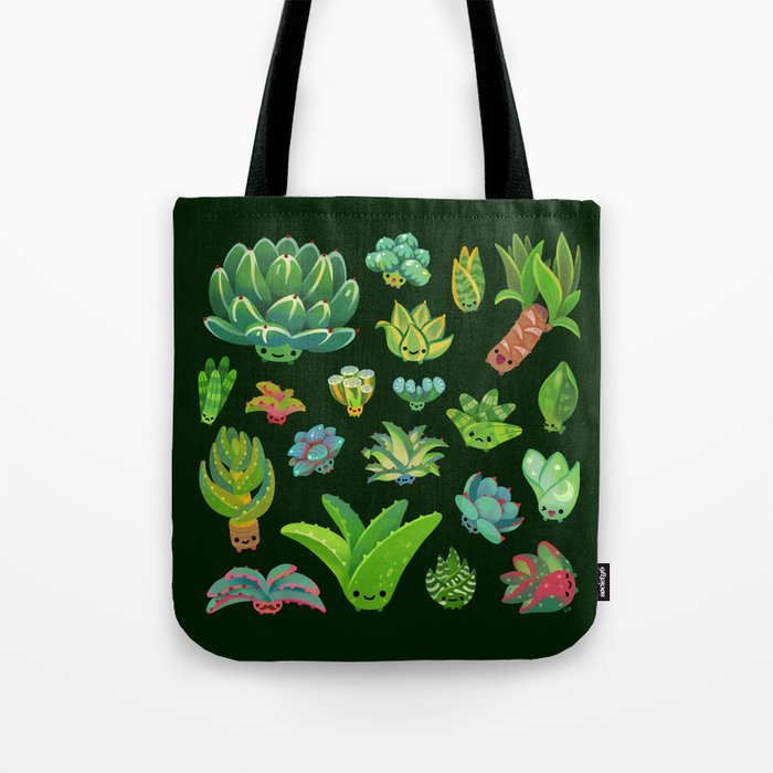 Baby succulent 1 - dark Tote Bag Gallery Image 1