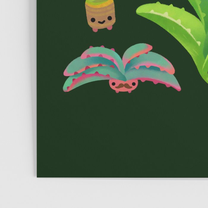 Baby succulent 1 - dark Poster Gallery Image 3