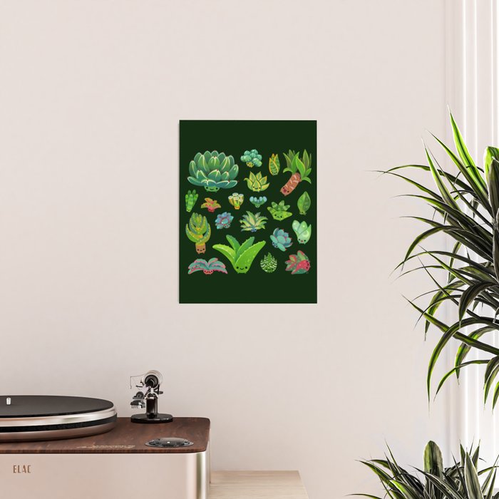 Baby succulent 1 - dark Poster Gallery Image 2