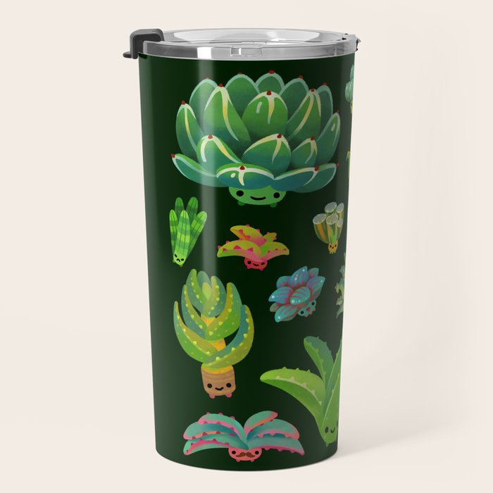 Baby succulent 1 - dark Travel Mug Gallery Image 3