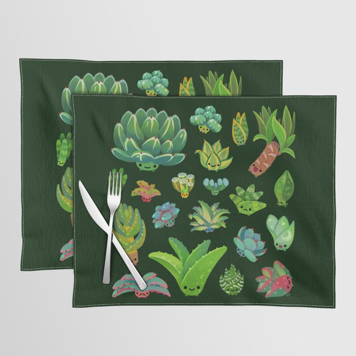 Baby succulent 1 - dark Placemat Gallery Image 1