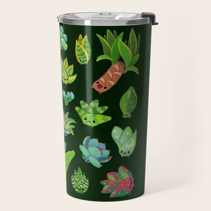 Baby succulent 1 - dark Travel Mug Gallery Image 2