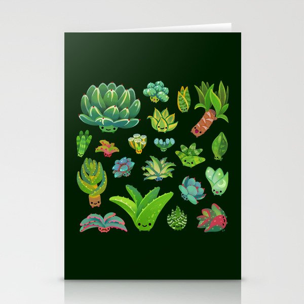 Baby succulent 1 - dark Stationery Card Gallery Image 1