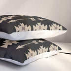 Southwestern Arrow Pattern 233 Black and Beige Pillow Sham Gallery Image 3