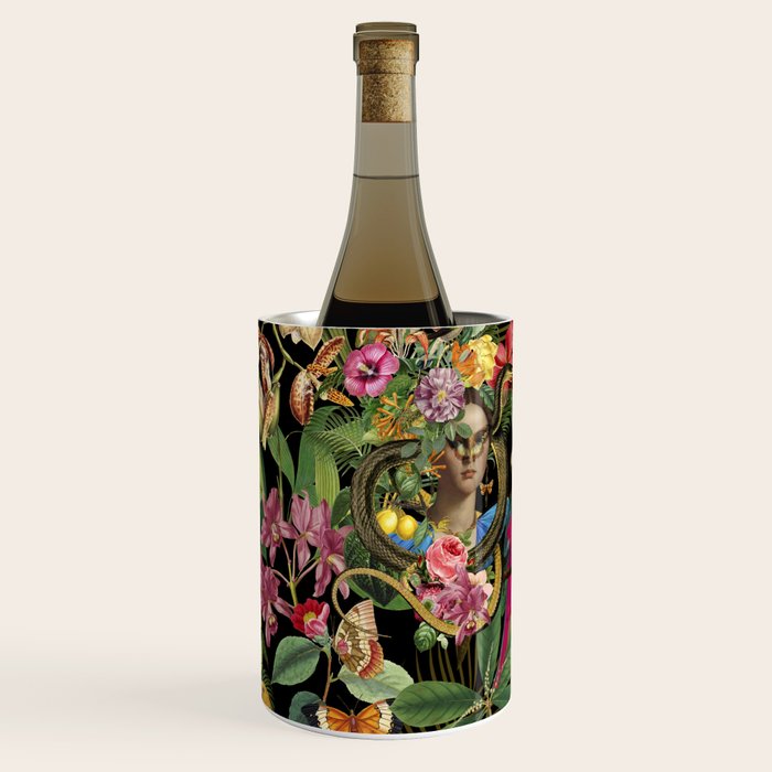 Snake Princess Tropical Jungle Vibes Multicolor  Black Wine Chiller Gallery Image 2