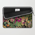Snake Princess Tropical Jungle Vibes Multicolor  Black Laptop Sleeve Gallery Image 2
