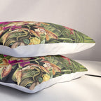 Snake Princess Tropical Jungle Vibes Multicolor  Black Pillow Sham Gallery Image 3
