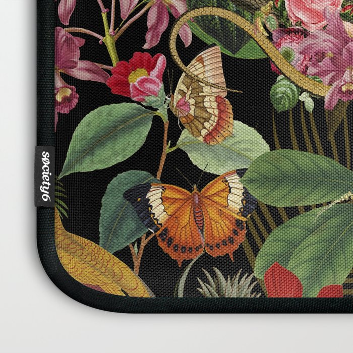 Snake Princess Tropical Jungle Vibes Multicolor  Black Laptop Sleeve Gallery Image 3