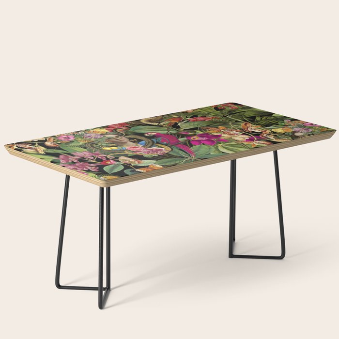 Snake Princess Tropical Jungle Vibes Multicolor  Black Coffee Table Gallery Image 1