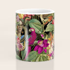 Snake Princess Tropical Jungle Vibes Multicolor  Black Coffee Mug Gallery Image 4
