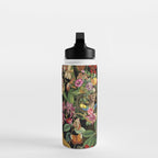Snake Princess Tropical Jungle Vibes Multicolor  Black Water Bottle Gallery Image 3