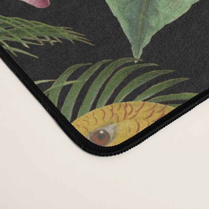 Snake Princess Tropical Jungle Vibes Multicolor  Black Desk Mat Gallery Image 4