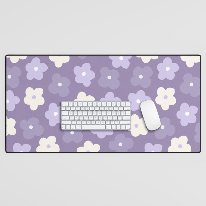 Purple Flowers Desk Mat Gallery Image 1