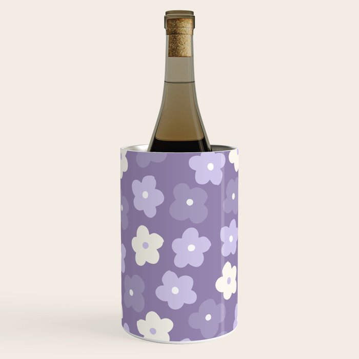 Purple Flowers Wine Chiller Gallery Image 1