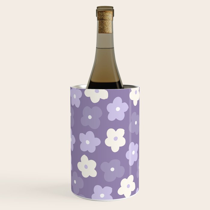 Purple Flowers Wine Chiller Gallery Image 3