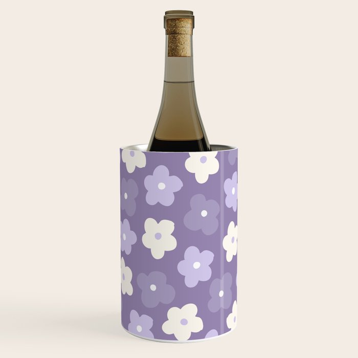 Purple Flowers Wine Chiller Gallery Image 2