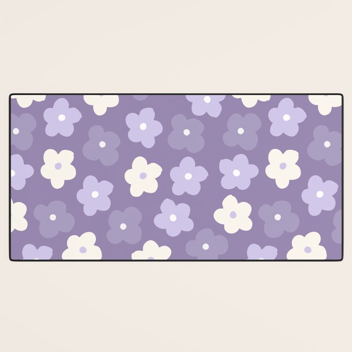 Purple Flowers Desk Mat Gallery Image 3