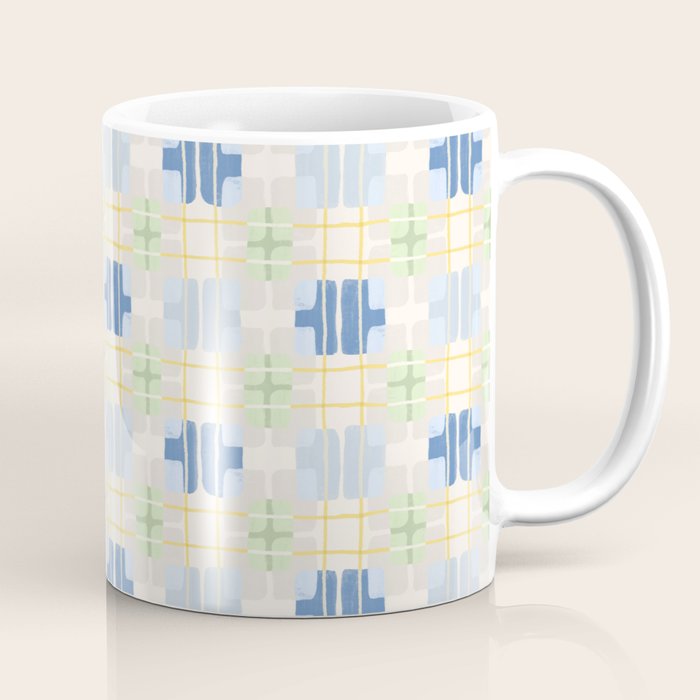Geo handmade squares Coffee Mug Gallery Image 1