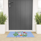 The Floopy Planter, Abstract Flower Pot Illustration, Pop Bohemian Eclectic Botanical, Flower Colorful Blossom Welcome Mat Gallery Image 3