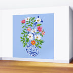 The Floopy Planter, Abstract Flower Pot Illustration, Pop Bohemian Eclectic Botanical, Flower Colorful Blossom Wall Mural Gallery Image 2
